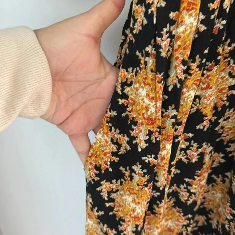 Free People Lonesome Dove Dress in Black Combo Size 0